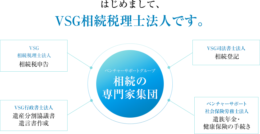 はじめまして、VSG相続税理士法人です。